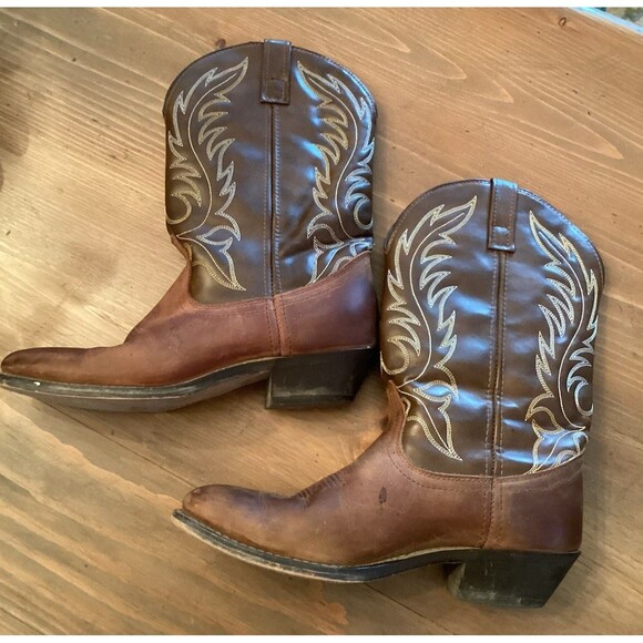 LAREDO WOMENS SZ 9 KADI TAN DISTRESSED BROWN LEATHER WESTERN COWGIRL BOOTS 5742 - Picture 3 of 9